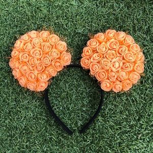 Simple Orange Floral Ears